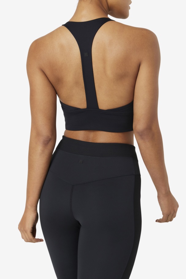 Uplift T-Back Sports Bra Fila UK Black