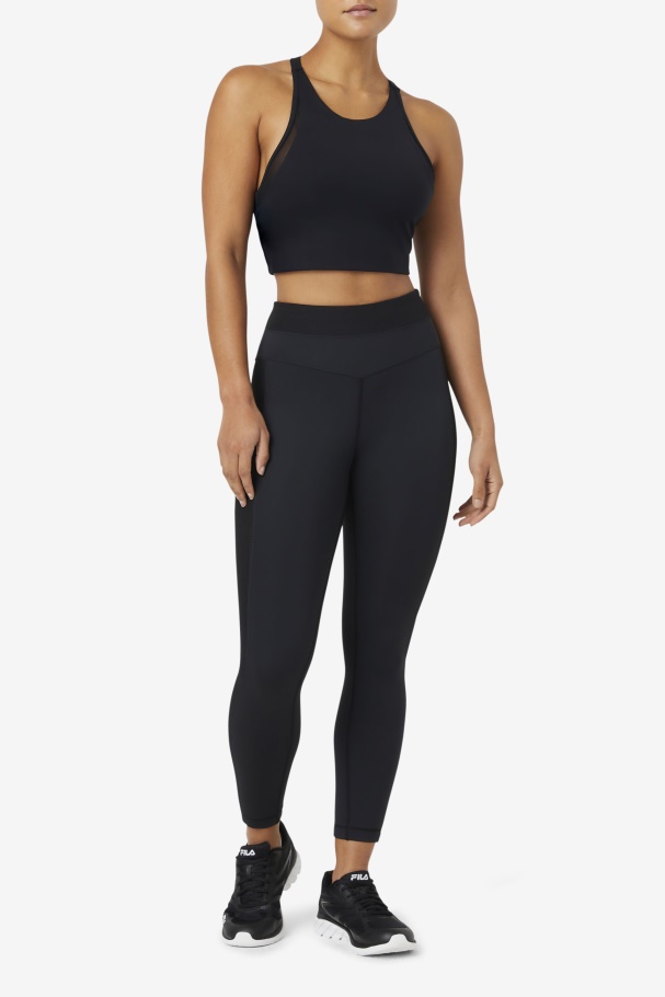 Uplift T-Back Sports Bra Fila UK Black