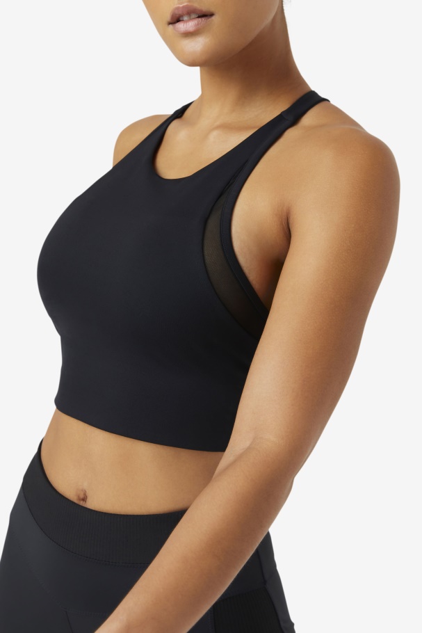 Uplift T-Back Sports Bra Fila UK Black