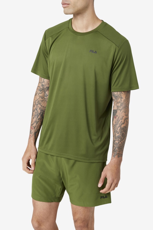 Chive/Black Fila UK Kaab Crew