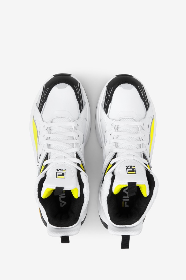 Fila UK Women\'s Hallasan Mid Premium White/Black/Lemon Tonic