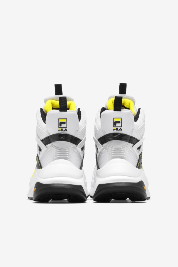 Fila UK Women\'s Hallasan Mid Premium White/Black/Lemon Tonic