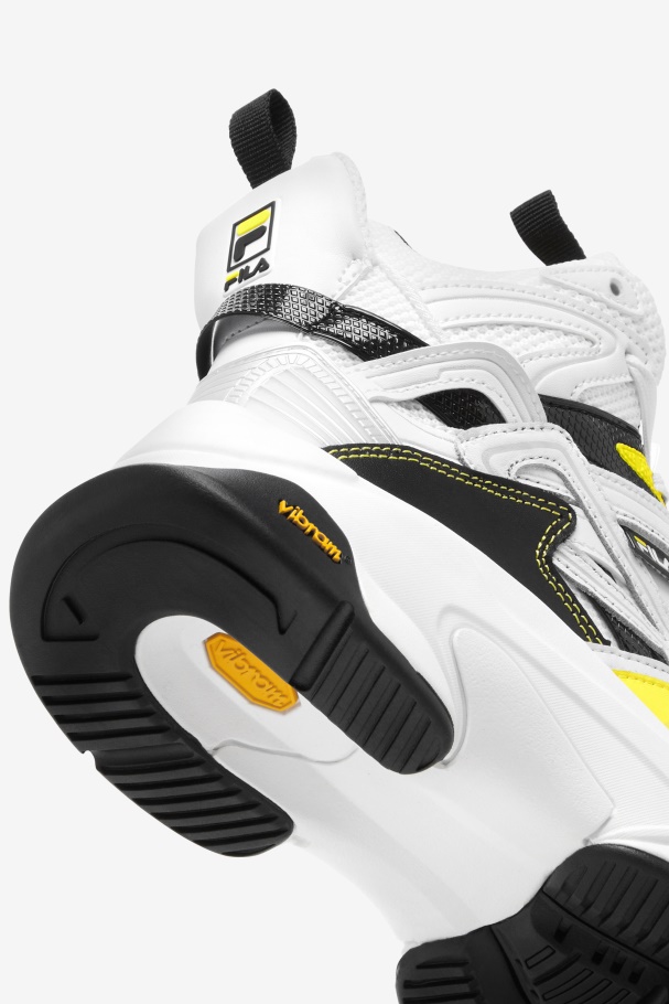 Fila UK Women\'s Hallasan Mid Premium White/Black/Lemon Tonic