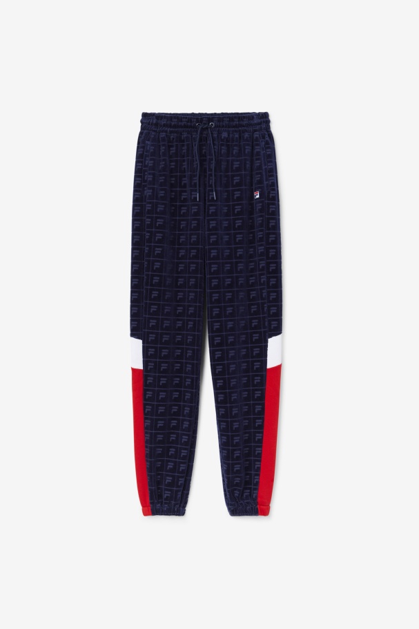 Navy/Red/White Helen Velour Jogger Fila UK