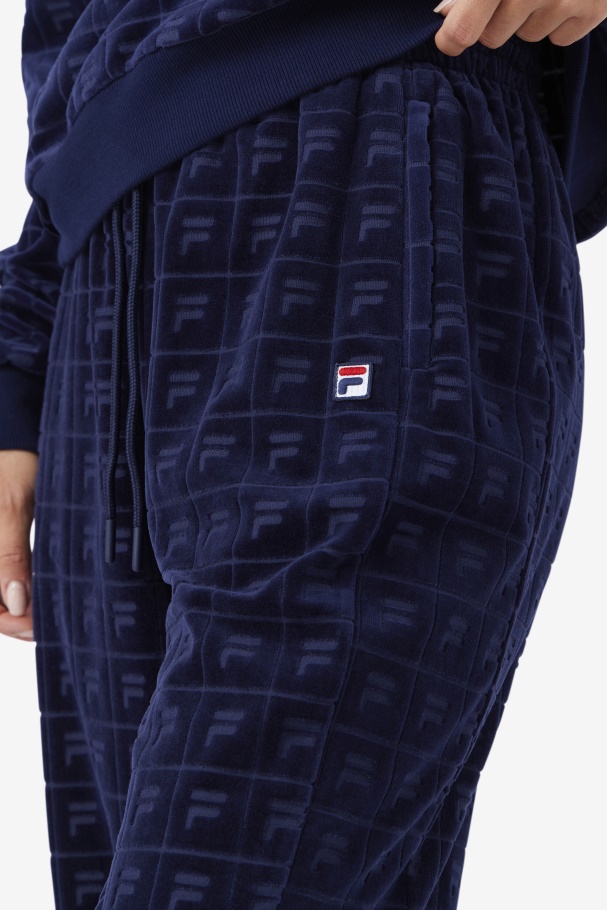 Navy/Red/White Helen Velour Jogger Fila UK