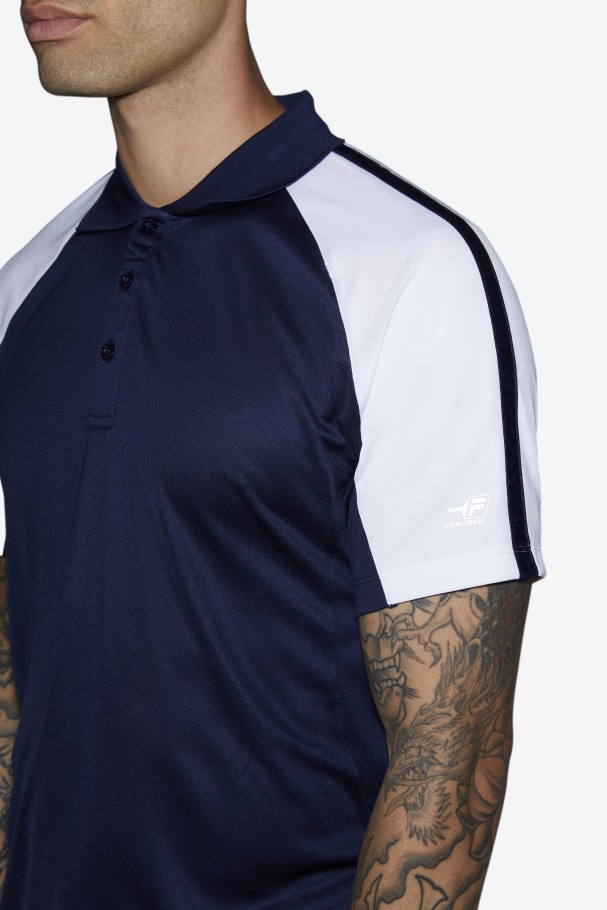 Pickleball Polo Navy/White Fila UK