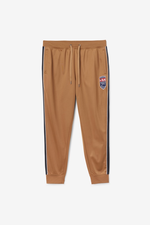 Tobacco Brown/White 2Pac Track Pant Fila UK
