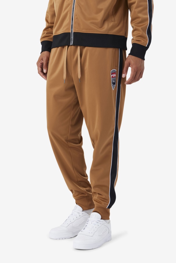 Tobacco Brown/White 2Pac Track Pant Fila UK