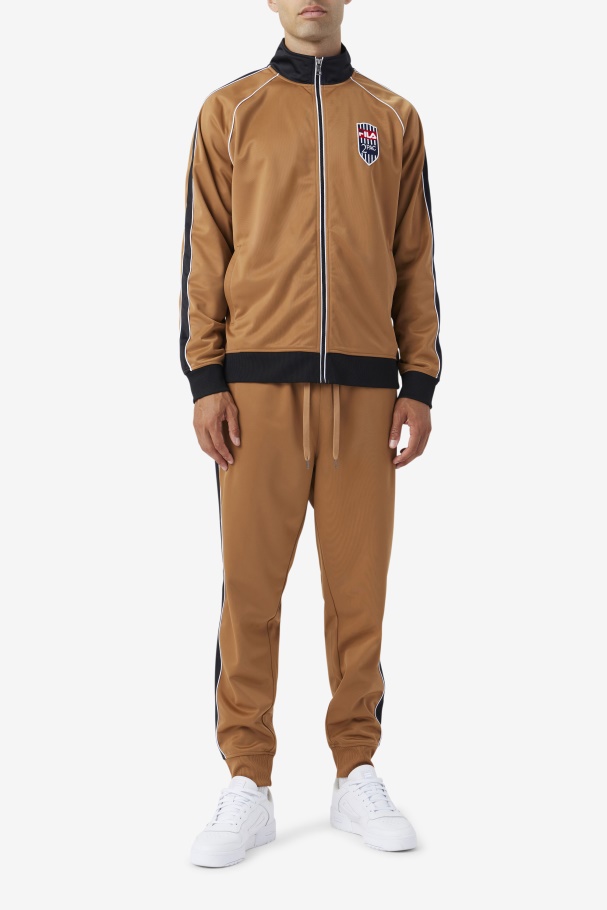 Tobacco Brown/White 2Pac Track Pant Fila UK