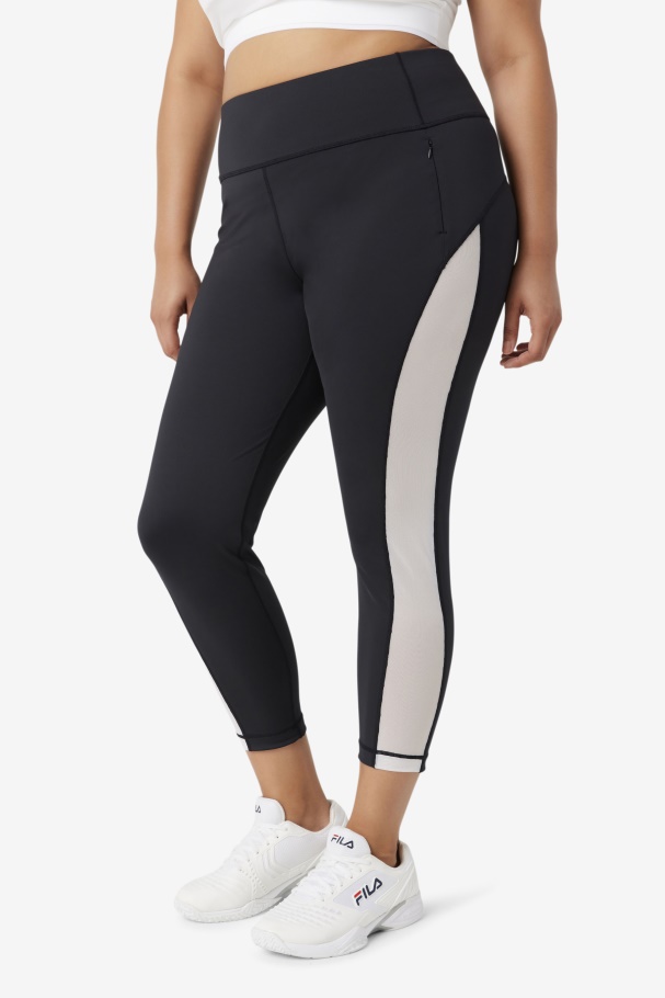 Forza Contrast 7/8 Leggings Fila UK Black/White