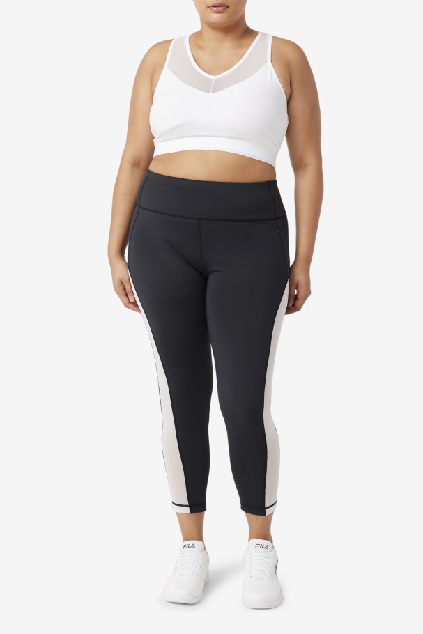 Forza Contrast 7/8 Leggings Fila UK Black/White