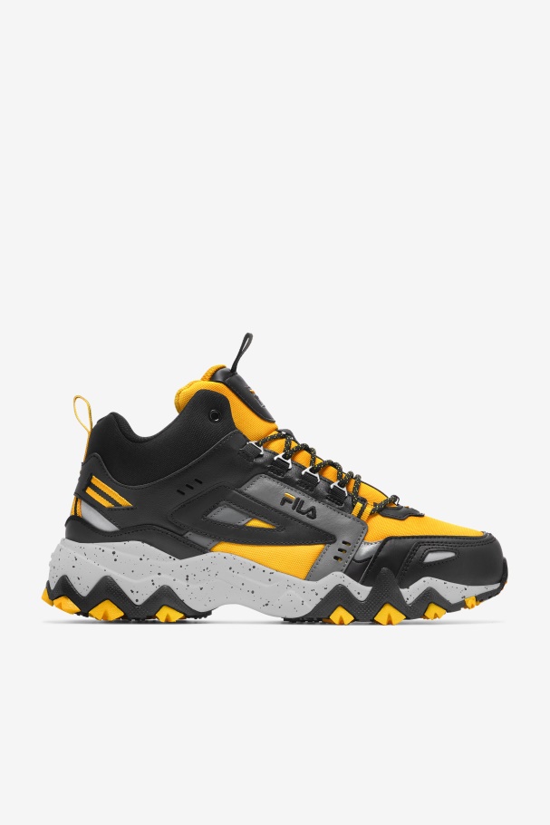 Men's Oakmont Tr Mid Fila UK Gold/Black/Glacier Gray