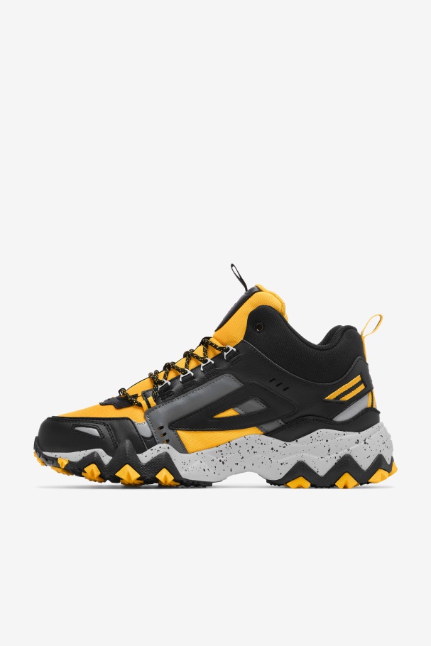 Men\'s Oakmont Tr Mid Fila UK Gold/Black/Glacier Gray