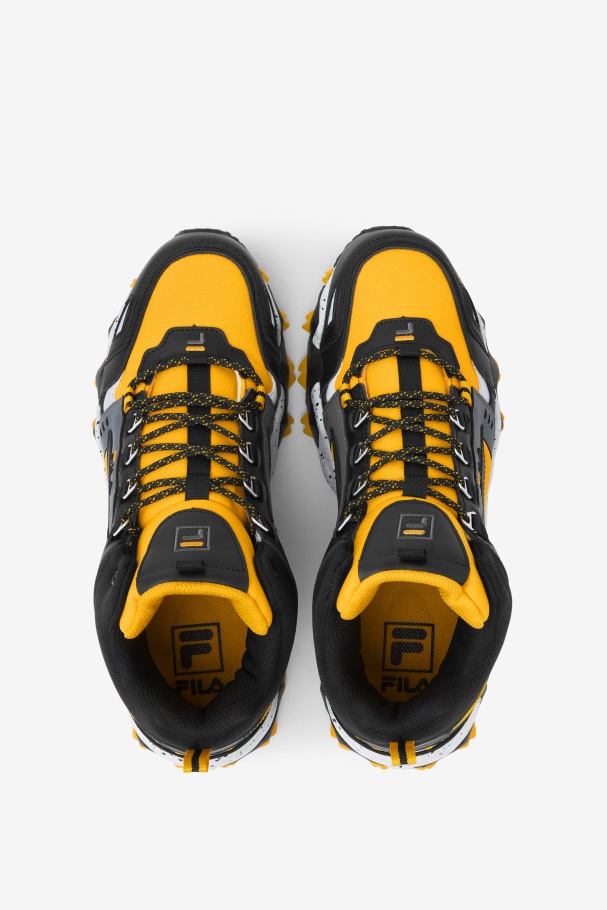 Men\'s Oakmont Tr Mid Fila UK Gold/Black/Glacier Gray