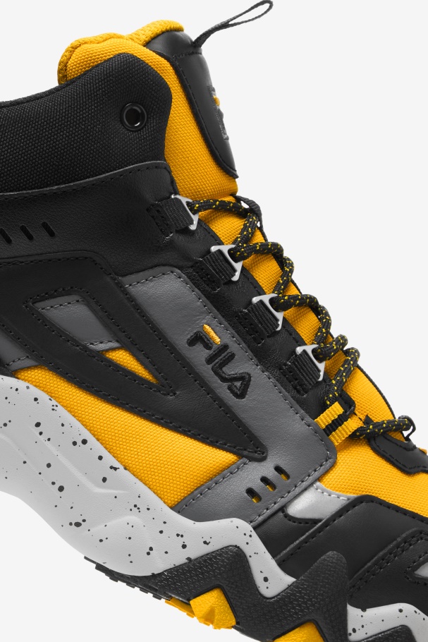 Men\'s Oakmont Tr Mid Fila UK Gold/Black/Glacier Gray
