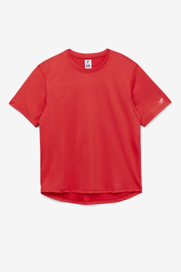 Fila UK Red Pickleball Scallop Hem Crew