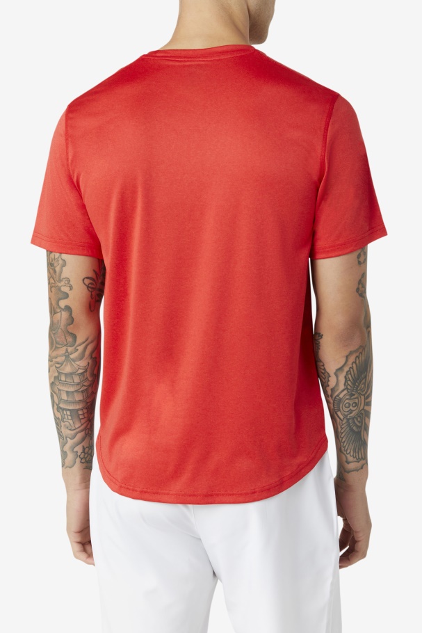 Fila UK Red Pickleball Scallop Hem Crew