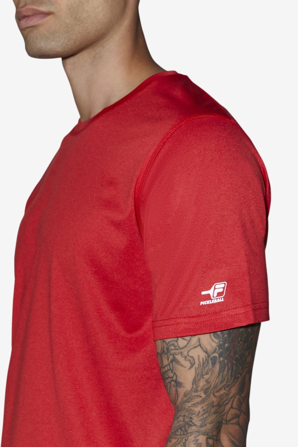 Fila UK Red Pickleball Scallop Hem Crew