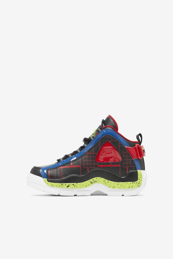 Big Kids\' Grant Hill 2 Black/Blue/Red Fila UK
