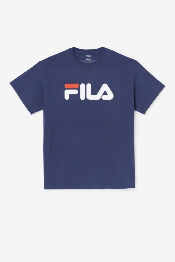Navy/White/Red Men's Logo Tee Fila UK