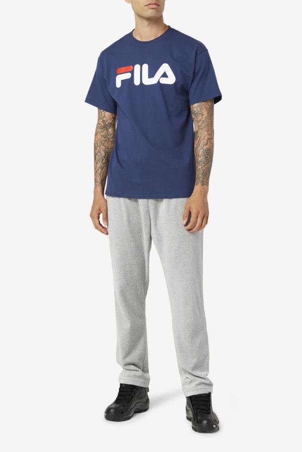 Navy/White/Red Men\'s Logo Tee Fila UK