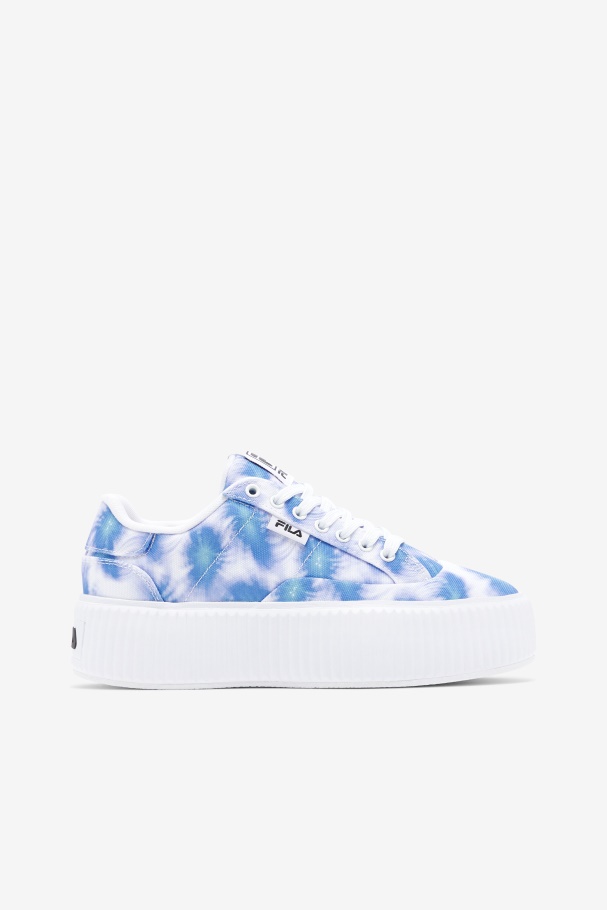 Fila UK Bright Cobalt/Storm Blue/White Women's Sandblast Oversole Tie Dye