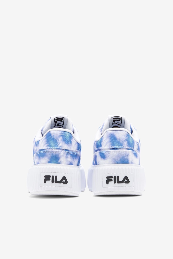 Fila UK Bright Cobalt/Storm Blue/White Women\'s Sandblast Oversole Tie Dye