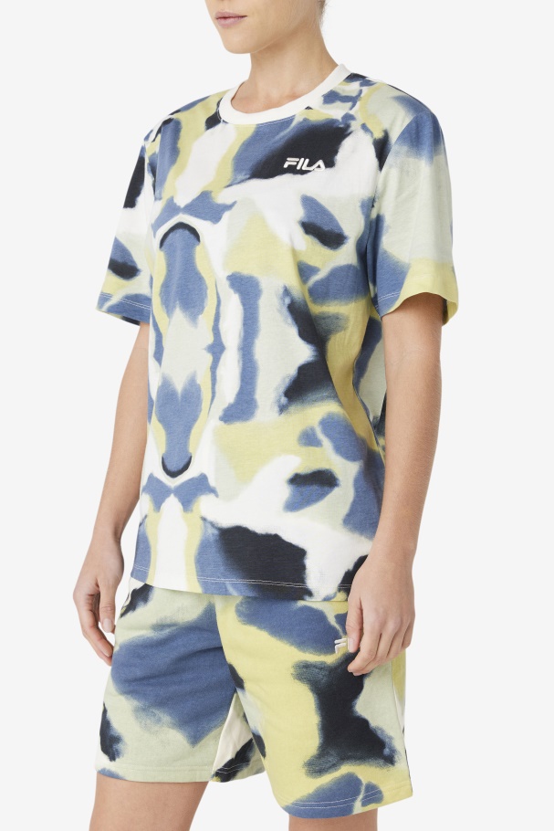 Acotas Tee Brushstroke Print Fila UK