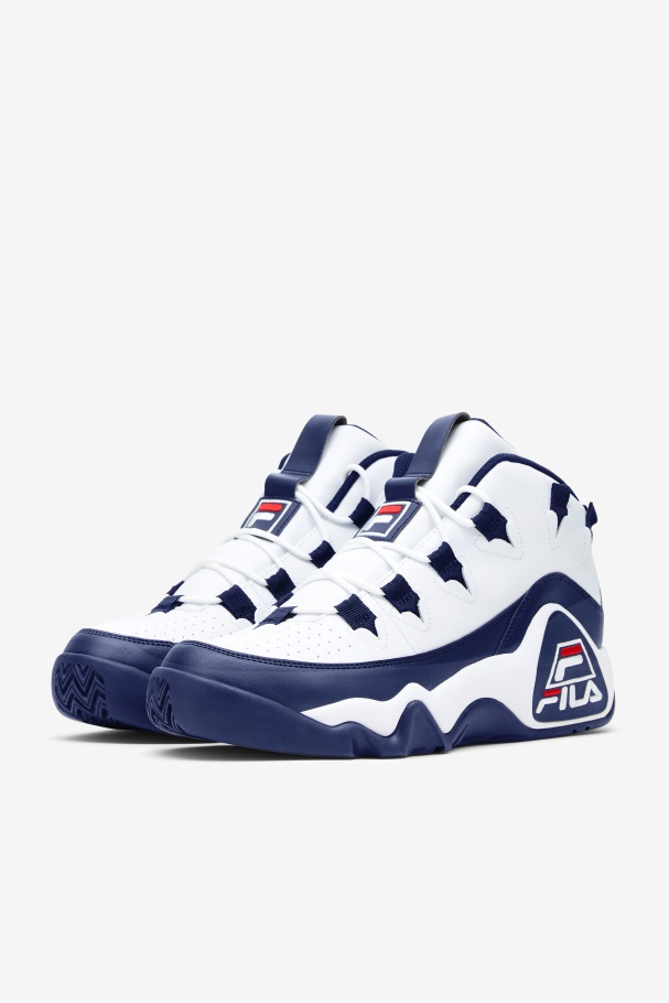 Fila UK Men\'s Grant Hill 1 White/Navy/Red