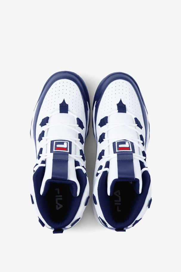 Fila UK Men\'s Grant Hill 1 White/Navy/Red