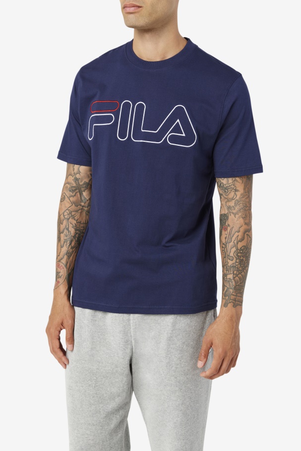 Navy/White/Red Fila UK borough tee