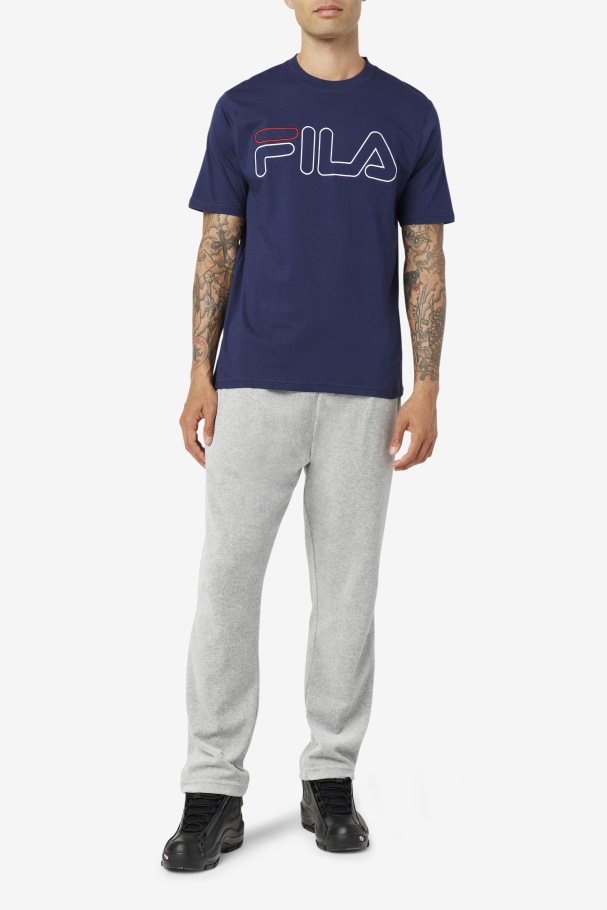 Navy/White/Red Fila UK borough tee