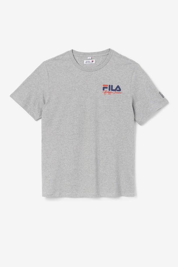 Heather Grey Bevans Park Graphic Tee Fila UK