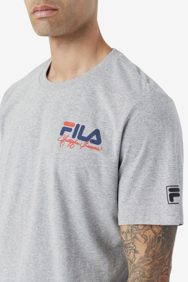 Heather Grey Bevans Park Graphic Tee Fila UK