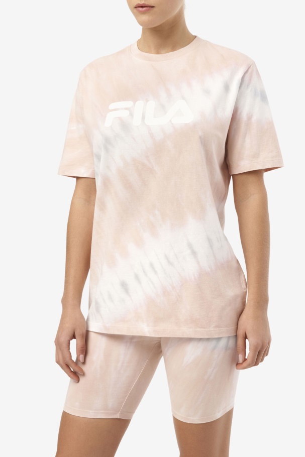Gardenia/White/Belgian Block Alivia Tie Dye Tee Fila UK