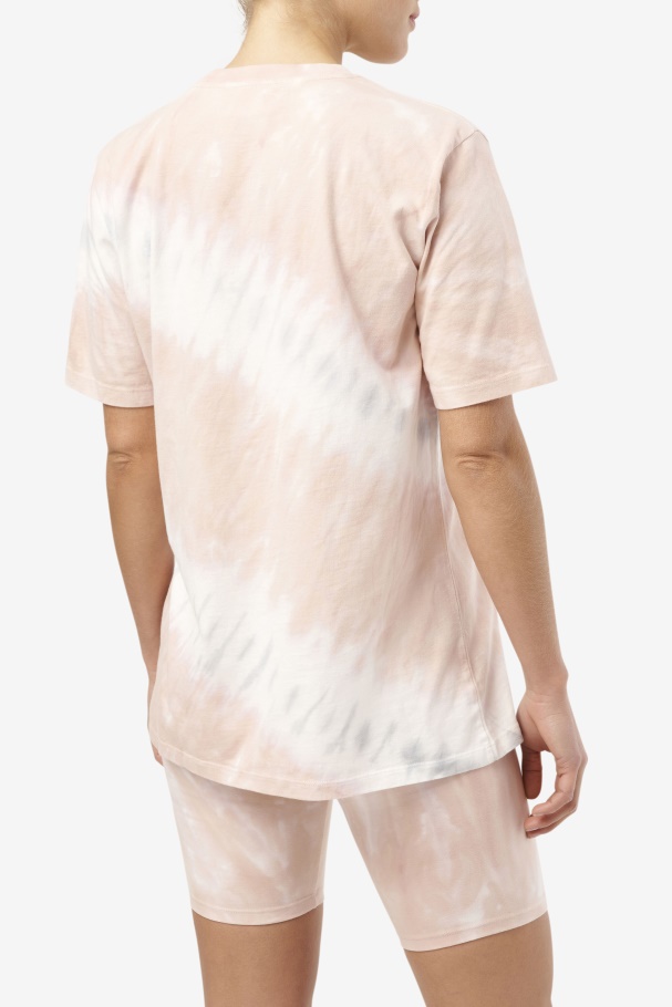 Gardenia/White/Belgian Block Alivia Tie Dye Tee Fila UK