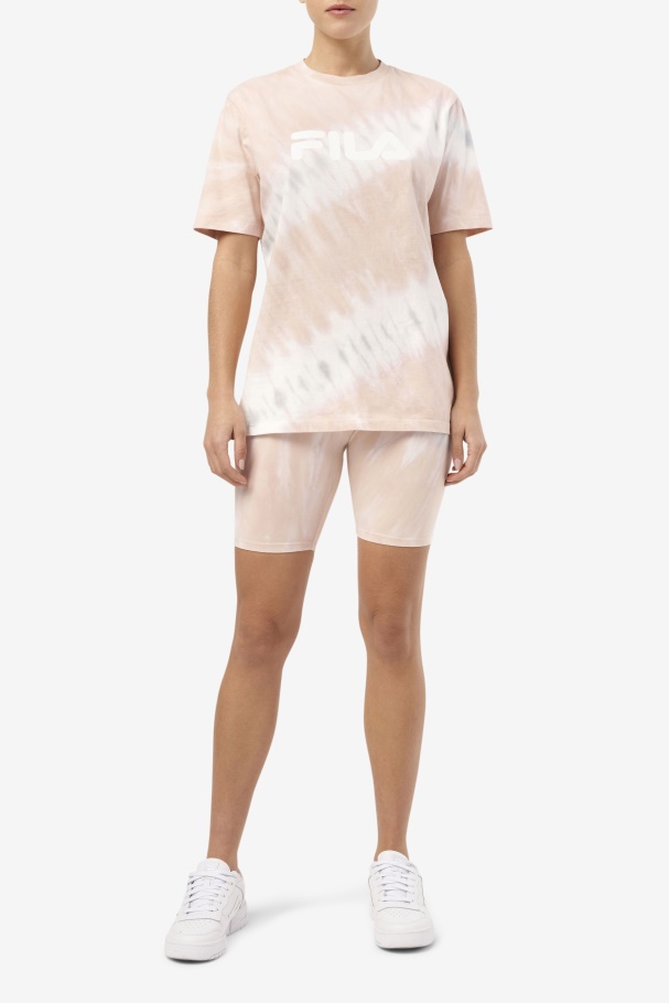 Gardenia/White/Belgian Block Alivia Tie Dye Tee Fila UK