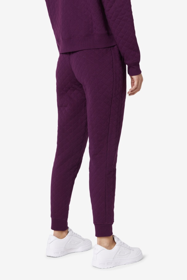 Finley High Rise Quilted Jogger Pickled Beet/Crocus Petal Fila UK