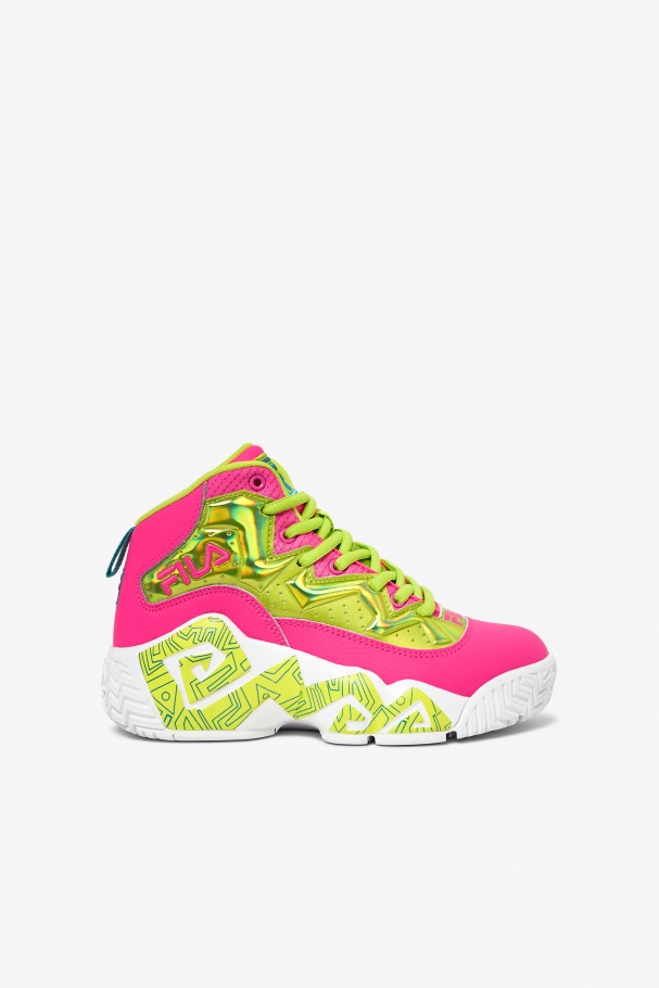 Fila UK Big Kids' Mb Night Walk Pink/Lime Punch/White