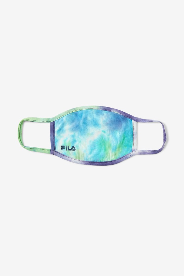 Blue Tie Dye Face Mask Fila UK Blue Aqua Tie Dye
