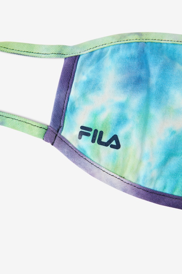 Blue Tie Dye Face Mask Fila UK Blue Aqua Tie Dye