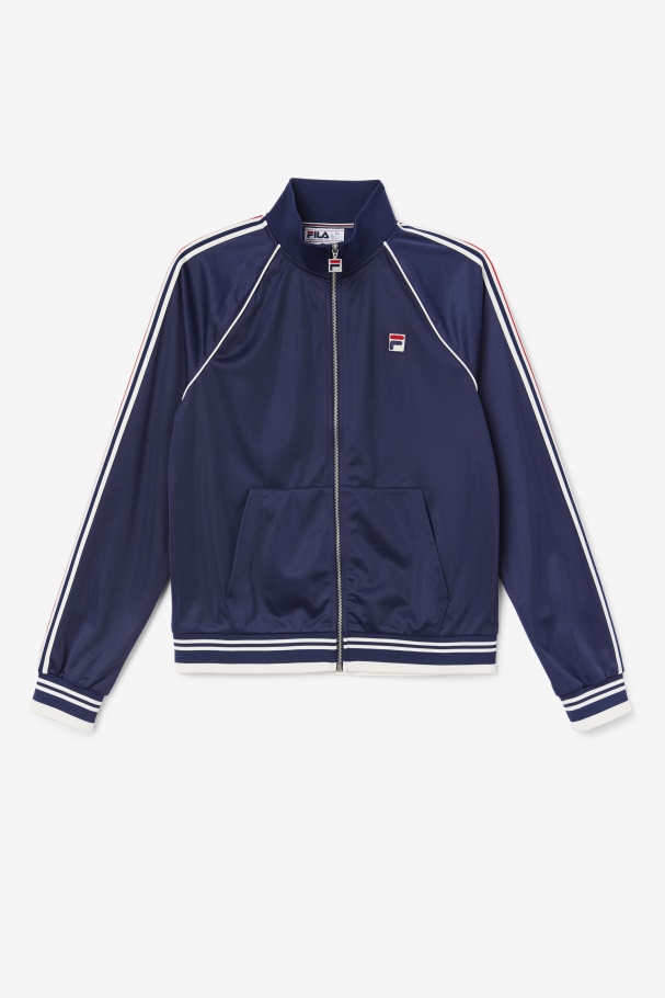 Fila UK Lavin Track Jacket Navy/Egret/Red