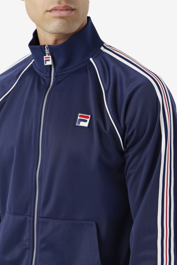 Fila UK Lavin Track Jacket Navy/Egret/Red