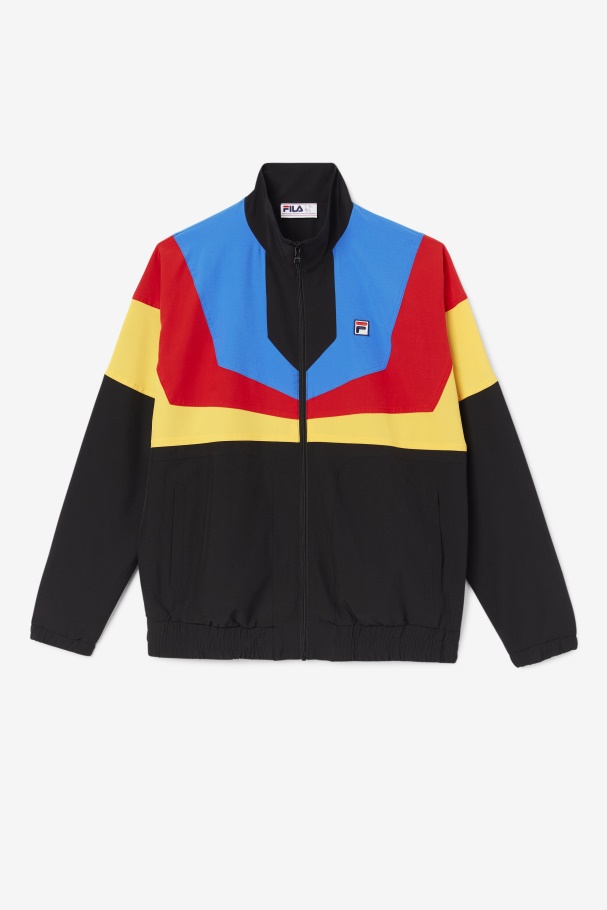 Amar Track Jacket Fila UK Black/Gold/Red/Blue/White