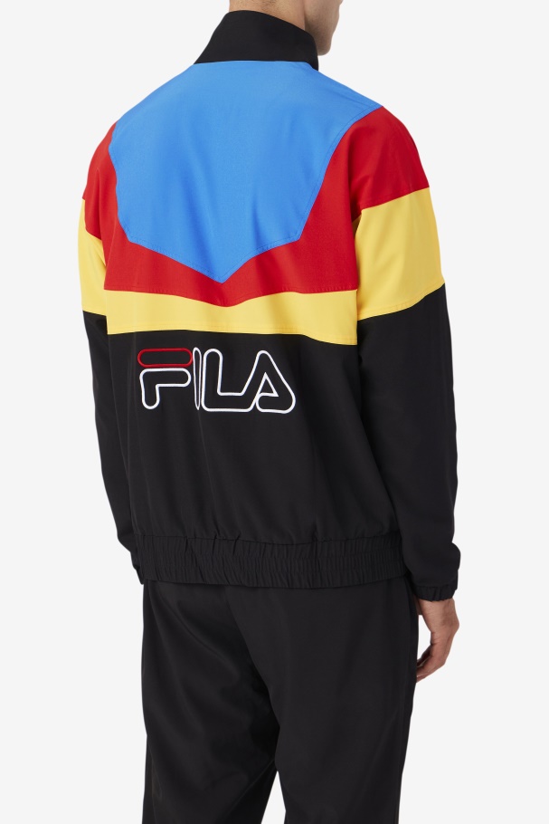 Amar Track Jacket Fila UK Black/Gold/Red/Blue/White
