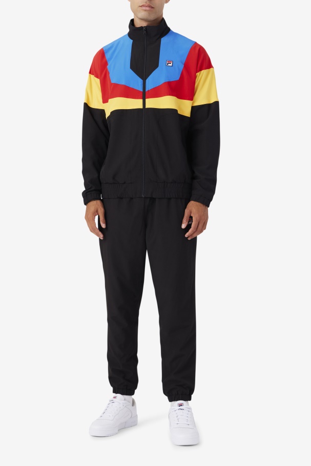 Amar Track Jacket Fila UK Black/Gold/Red/Blue/White