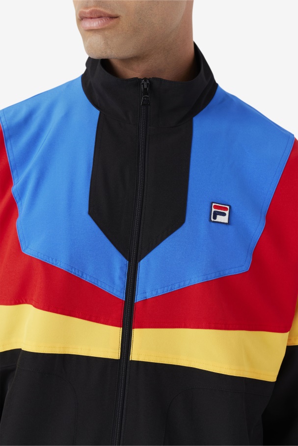 Amar Track Jacket Fila UK Black/Gold/Red/Blue/White