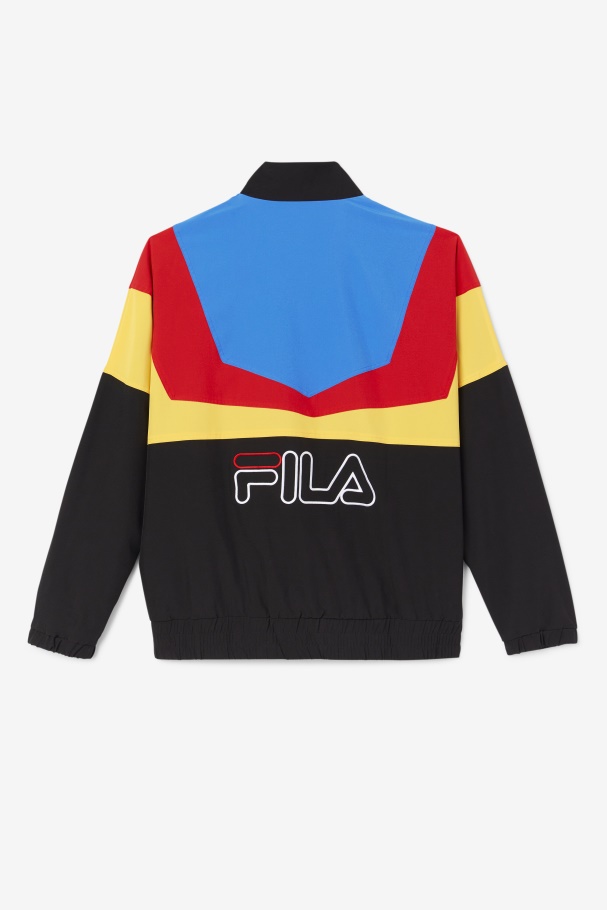 Amar Track Jacket Fila UK Black/Gold/Red/Blue/White