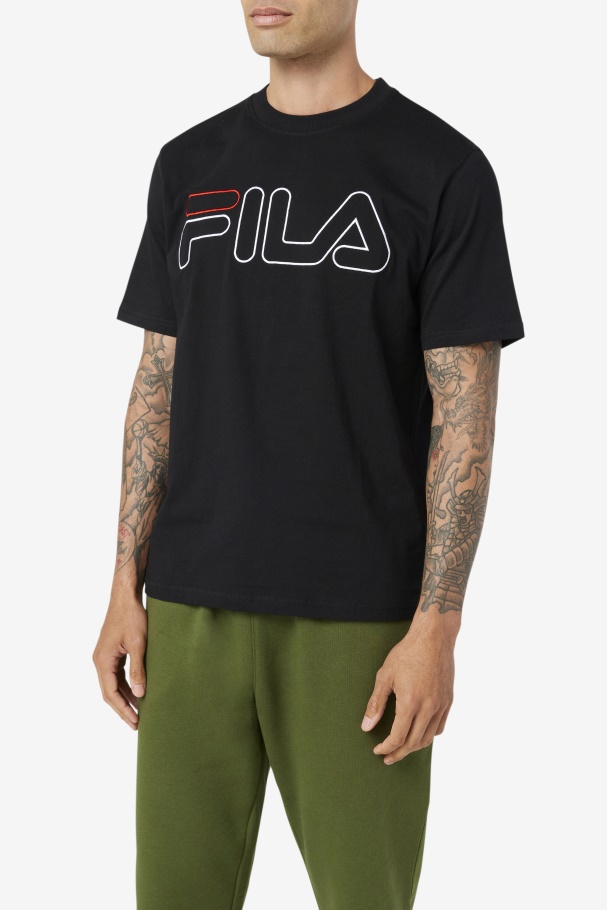 Black/White/Red borough tee Fila UK