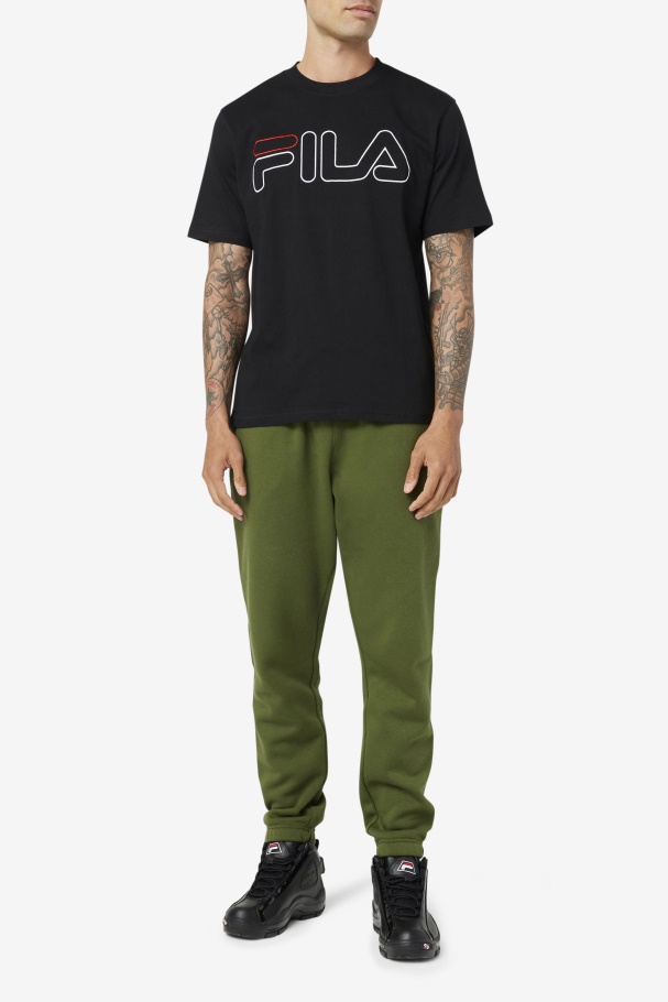 Black/White/Red borough tee Fila UK